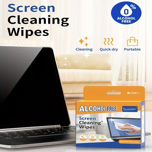 [LCD Screen Cleaning] 40/80 Pieces Per Box Individually Packaged Cleaning - Portable LCD Screen Cleaning for Mobile Phones, Computers, LCD TVs, Tablets, Notebooks, Quick Dust Removal And Stain Removal - Essential Cleaning Tools for The Home