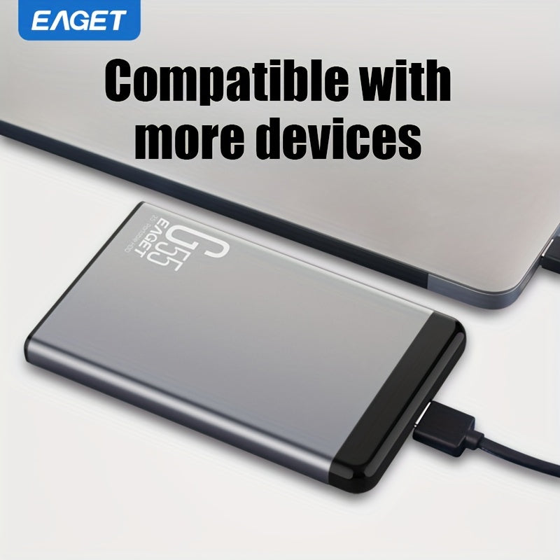 EAGET G55 High Speed Portable Hard Drive Disk Mobile Hard Drive Computer External Large Capacity Mechanical Hard Drive Plug And Play Game/File/Video/Music