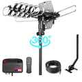 Smart Digital TV Antenna 2026 -150+Miles Long-Range Digital HDTV Antenna,Supports 2 TV,Easy Installation with RG6 Coaxial Cable for Attic or Outdoor Installation,Bracket Included
