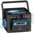Hifi System Portable Boombox, CD Player Tape Cassette Speakers Radio MP3 Player, Stereo with 5000mAh Rechargeable Battery, USB AUX TF Card Playback, for A Gift