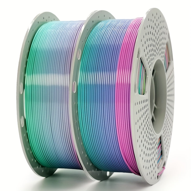 Gryddle PLA Rainbow 3D Printer Filament with Matte/Jelly/Crystal Color Shift - Multicolor FDM 3D Printing Supplies, Compatible with Most FDM Printers, 1.75mm Spool (0.55LB, ±0.03mm Dimensional Accuracy) for DIY & Creations -