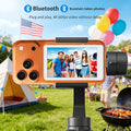 Wireless Selfie Monitor Screen for Iphone And Android, 2000/2500Mah with Wireless Remote, 3-Level Brightness And Wide Screen Mode, Using Phone Rear Camera for Selfie Vlog No Delay Live Stream for Tiktok White
