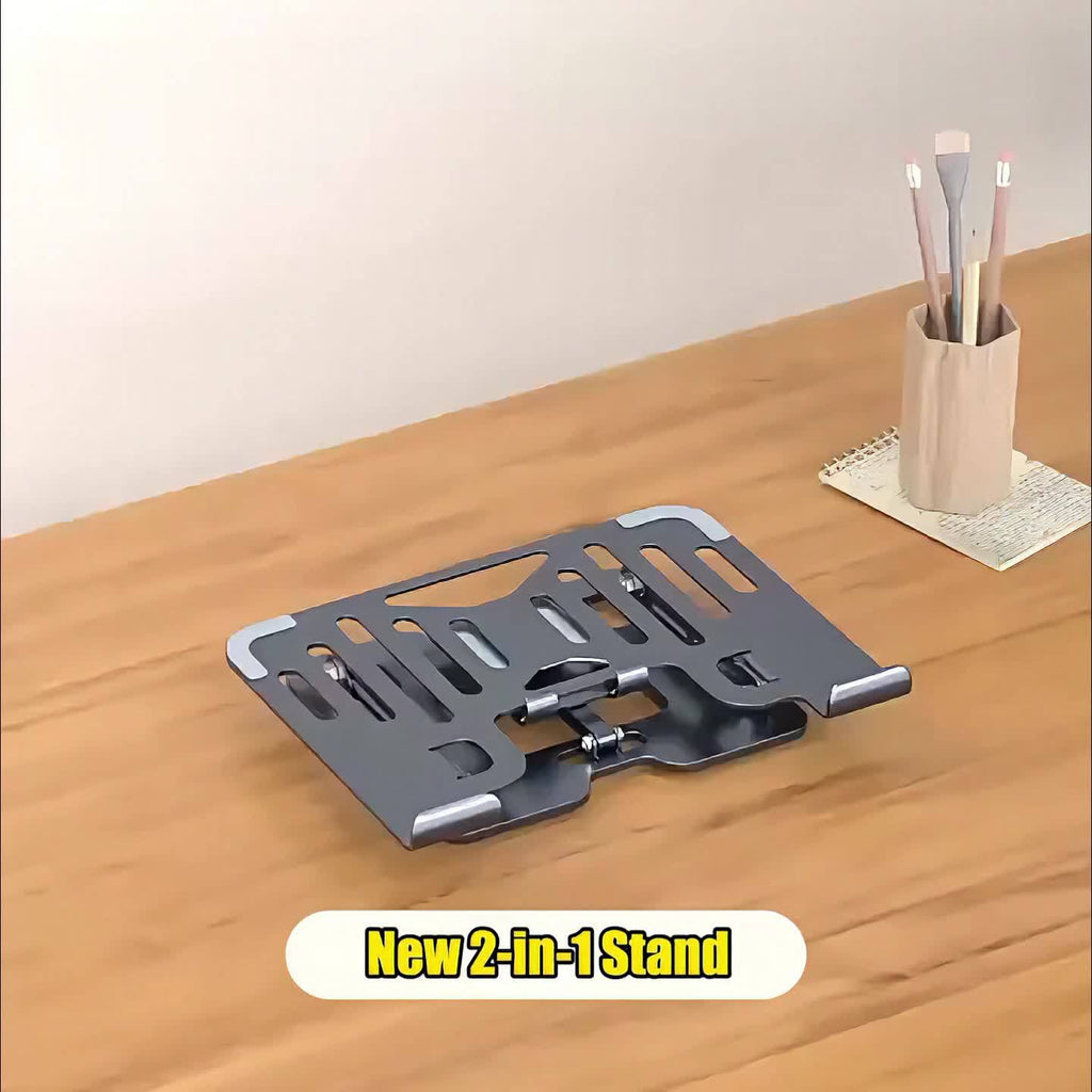 Laptop Stand, 2-in-1 Computer And Mobile Phone Stand, Adjustable, Computer Stand - Ergonomic, Suitable for Office And Home Use, Folding Design, Heat Dissipation, Suitable for 10-16-inch Laptops.