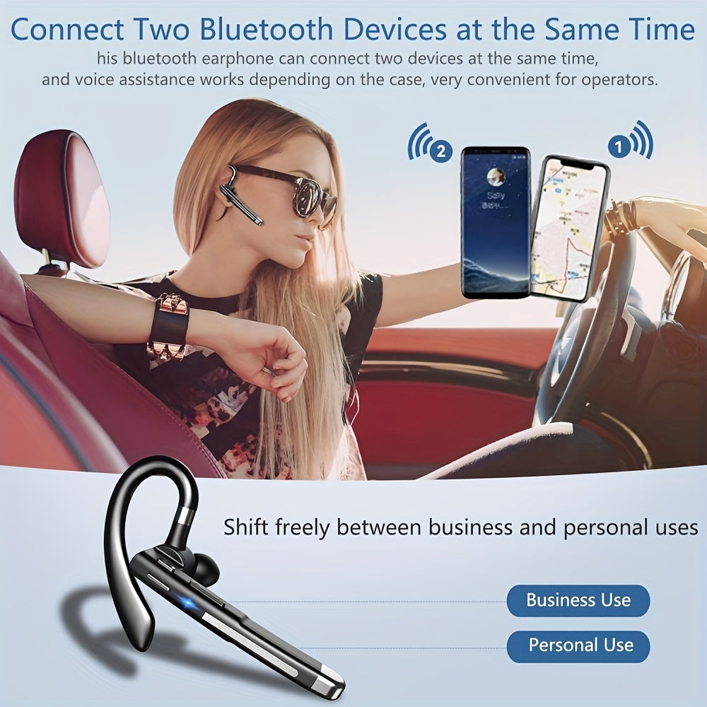 True Wireless Earphones | Comfortable In-Ear Design, Single-Sided, ENC Call Noise Cancelling Microphone, Lightweight, Easy to Use, Suitable for Daily Use, Fitness, Exercise, Business, Non, USB Charging