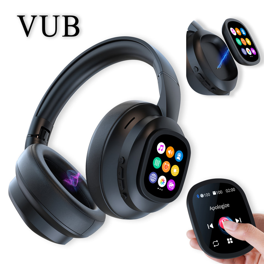 New Hybrid Active Noise-cancelling Headphones(with Touchscreen), Intelligent AI Translation, Remote Control Photography, Wireless Headphones with Microphone, Soft Ear Pads, Multiple EQ Bass, Comfortable Fit Ear Cups, Suitable for Tablets