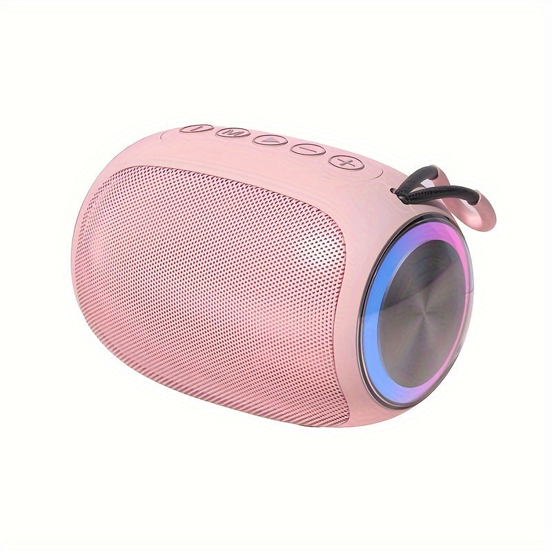 Foubeak Wireless Speaker, A Portable Speaker With Exceptional Sound Quality, A Pink Speaker With Colored Lights, A Dual-speaker Speaker, A Perfect Christmas Gift.