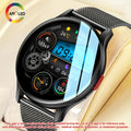 SENBONO Men's Smartwatch with Call Function, 1. 43'' Large HD AMOLED Screen, 100+ Sports Modes, DIY Watch Face, Fitness Tracker, USB Charging, Wireless, Lithium Polymer Battery - Black Silicone Band, AMOLED Display