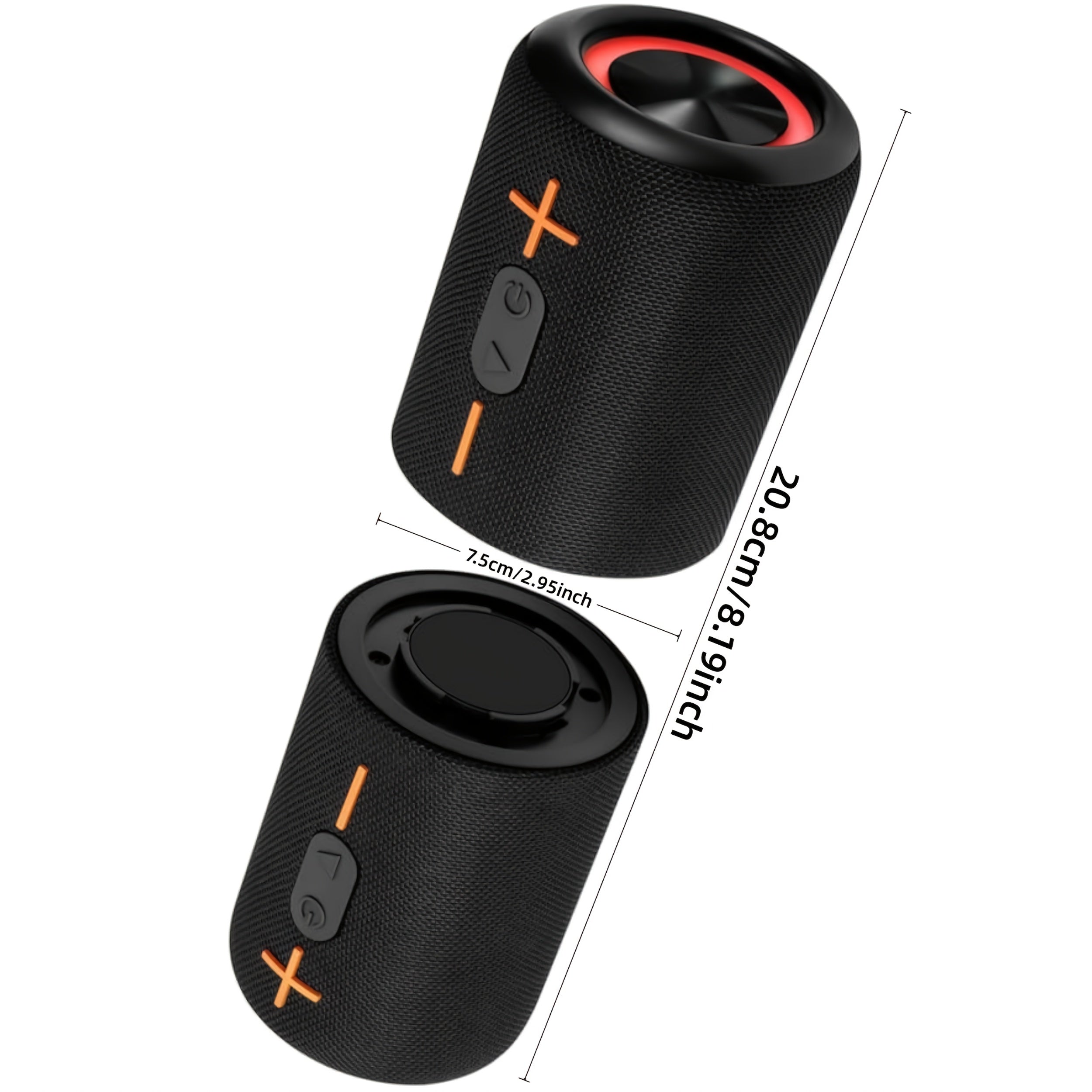 2-in-1 Wireless Speaker | Dual-channel Wireless Stereo Design with RGB Breathing Lights, Dual-mode Battery/USB Operation | Perfect for Indoor/Outdoor Parties, Offices, Bedrooms, Kitchens