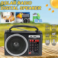 [Portable Outdoor Camping] FM/AM Rechargeable Solar Radio Speaker - Portable Audio And Video Radios with MP3 Player, Flashlight, Adjustable Volume for Outdoor Activities, Emergency, And Camping