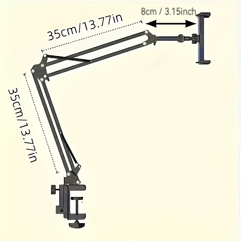 [Tablet & Phone Stand] Extended Desktop Stand, Long Arm Tablet Stand, Bedside Tabletop Stand, Suitable for Ipad, Smartphone Holder, Lazy Phone Holder, Bedside Stand, Mechanical Cantilever Stand
