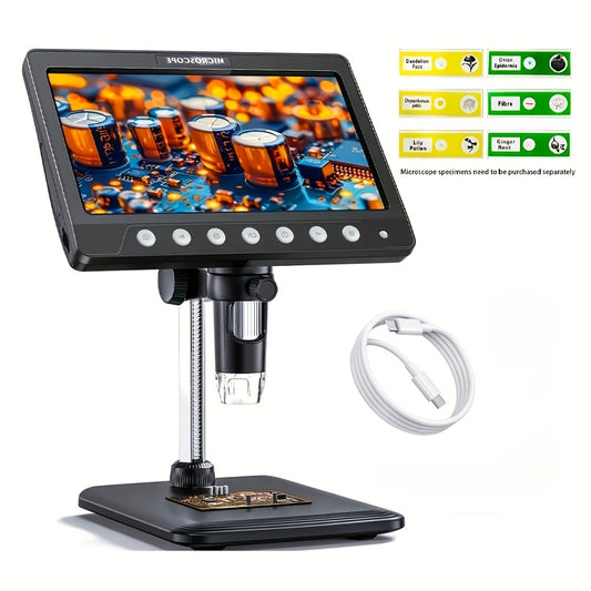 Microscope And Specimen Need to Be Purchased Separately Digital Microscope with 7-Inch High-Definition IPS Coin Microscope for Incorrect Coins, 1200X Soldering Microscope with 8 LED Lights, USB Microscope for Windows