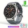 360*360 High-definition Men's Outdoor Sports Smartwatch - Wireless Communication, 710mAh Battery Life, High-quality Speaker, Sports Data Tracking, Sleep Monitoring, Dynamic Dial Image, Wireless Phone Answering, Message Notification, Music Control