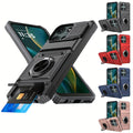 Phone Case - Robust And Shock-Resistant Phone Cover for The for Motorola for Moto G 5G 2025, Featuring a 6.7-Inch Size And a Card Holder That Accommodates Two Cards, Along with a 360° Rotating Magnetic Ring Stand And a Dual-Layer Wallet Design