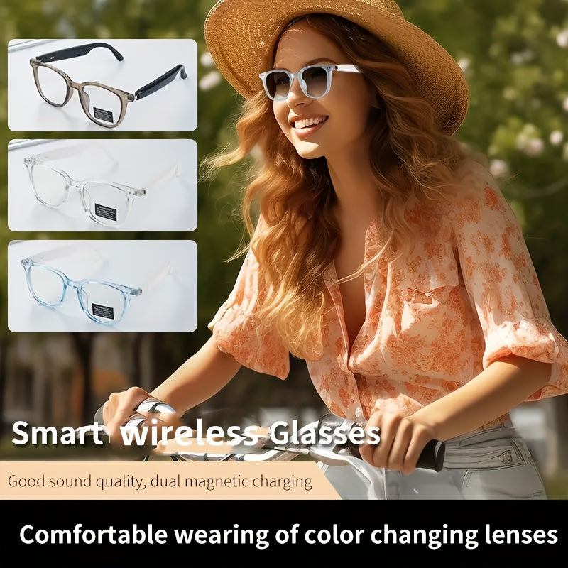 New Smart Glasses For 2025, Automatic Dimming Glasses, Wireless6.0, 3-second Automatic Dimming, Anti Blue Light Lenses Turn Into Sun Lenses In Seconds, Audio Glasses For Listening To Music And Making Phone Calls, Anti Blue Light Glasses Frame