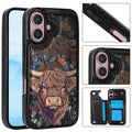 Phone Case: Flower Butterfly Wreath Yak Pattern Multifunctional Phone Case, Suitable for iPhone 16 Pro Max 15 14 13 12 Pro Mini Plus Fashion Design Clip, Flip up Wallet Cover with Bracket