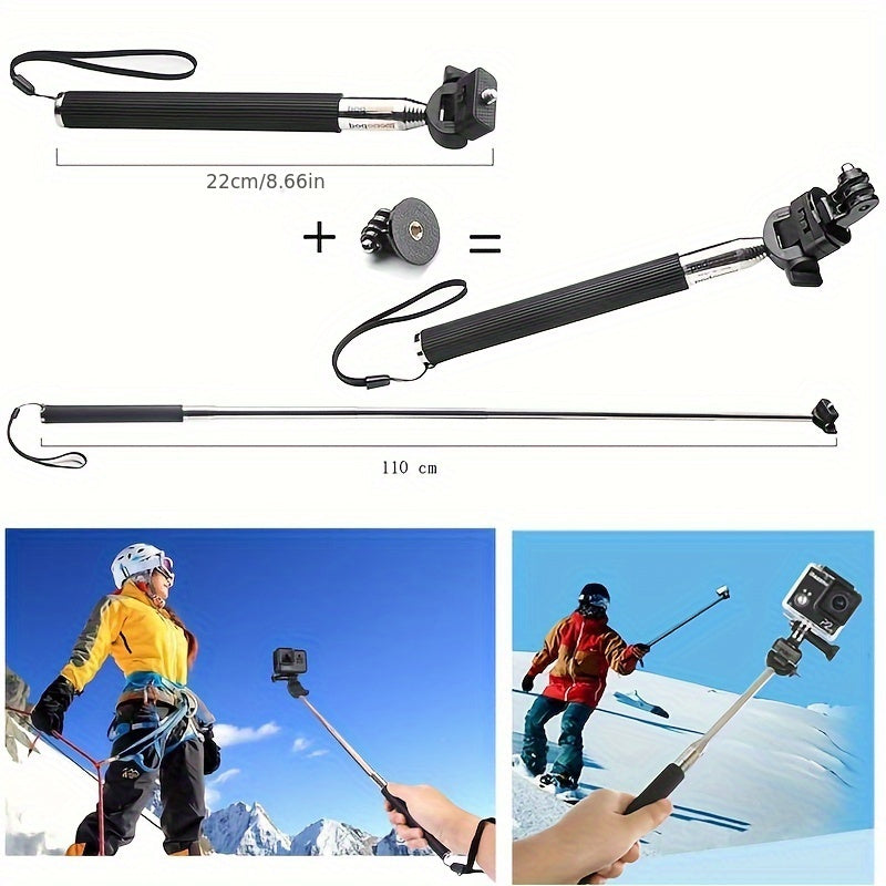 A Comprehensive 21-In-1 Accessory Set for Action Cameras, Suitable for Gopro Hero Models 12 Through 4, As Well As Session, Fusion, Insta360, DJI, SJCAM, APEMAN, AKASO, And Various Other Camera Brands