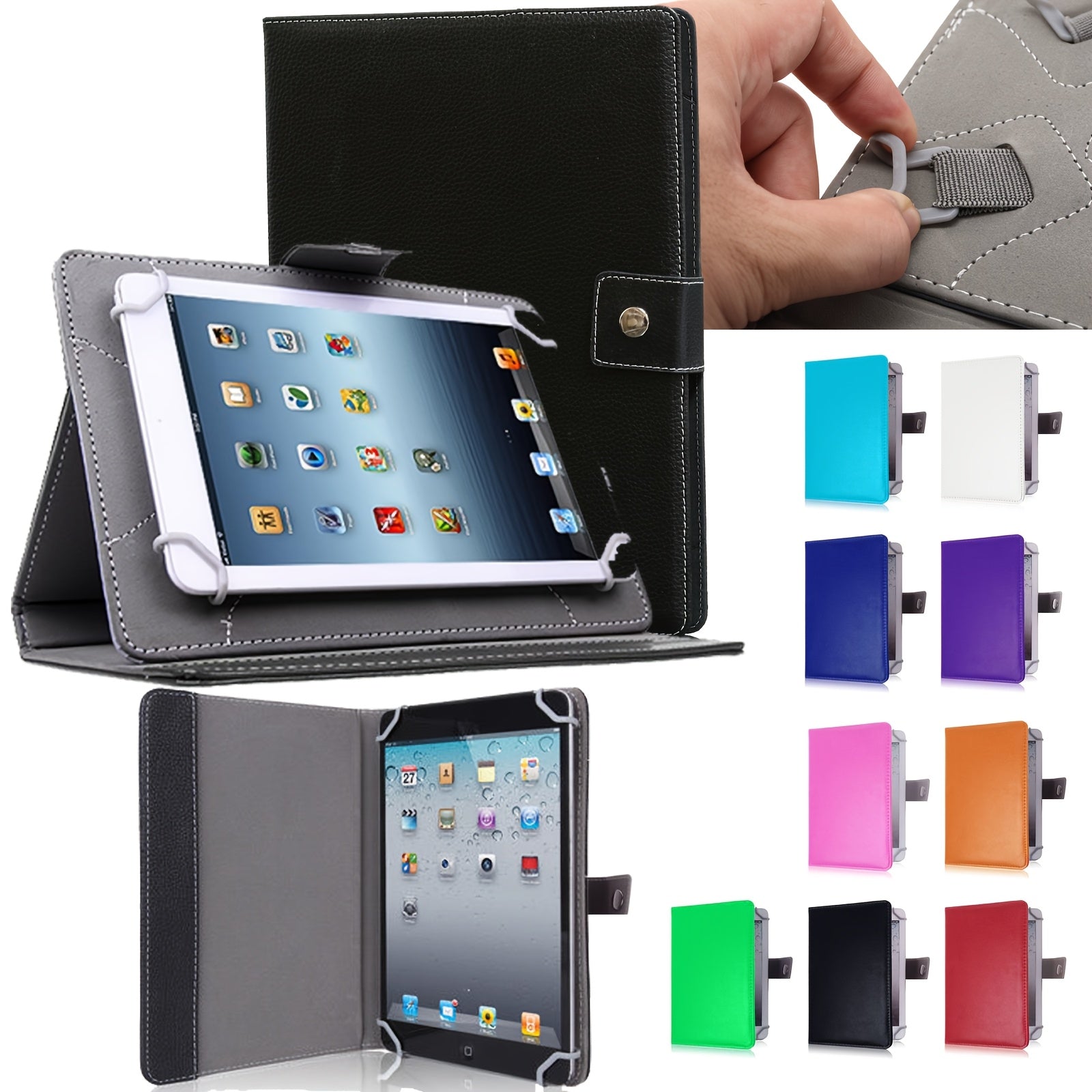 Universal Design Tablet Protective Case for 7-inch, 8-inch, And 10-inch Tablets (tablet Not Included). Features A Modern, Stylish, And Convenient Design with A Magnetic Closure And Material. Please Note That There Is No Camera Hole (ensure Your