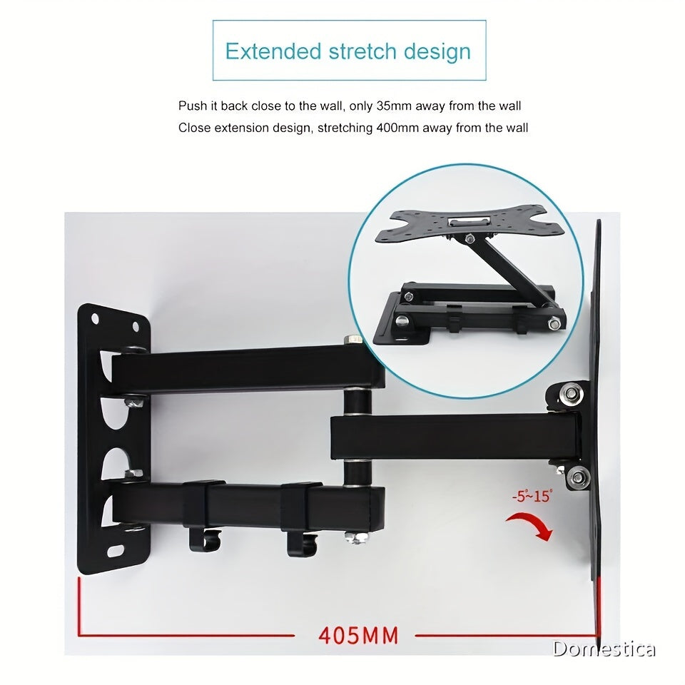 Full Motion TV Wall Mount Bracket Swivel Tilt for 22 32 36 37 40 42 46 49 50 55"