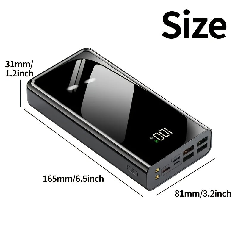 30000mAh/50000mAh/100000mAh Power Bank, 22.5W Fast Charging, Large Capacity Power Bank, Fast USB Charger with LED Display, Flashlight And Emergency Power Reserve - Outdoor Camping Light for iPhone, Android And Digital Devices, Holiday Gift