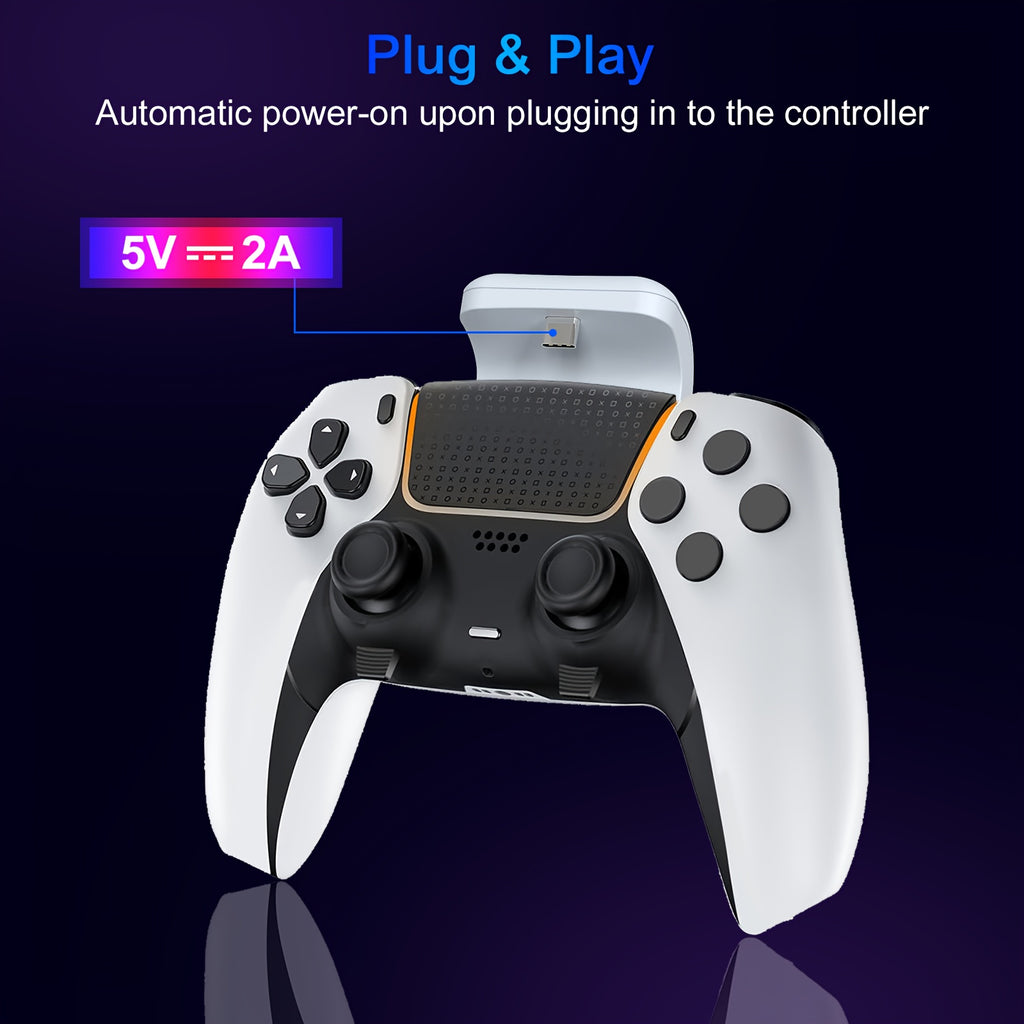 Rechargeable Battery Pack for Ps5/Dualsense Edge Controller, Built-In High Capacity Battery: 1800Mah-2000Mah with LED Indicator And Charging Cable, Charging Kit for Playstation 5/Dualsense Edge Controller, Great Gaming Gift