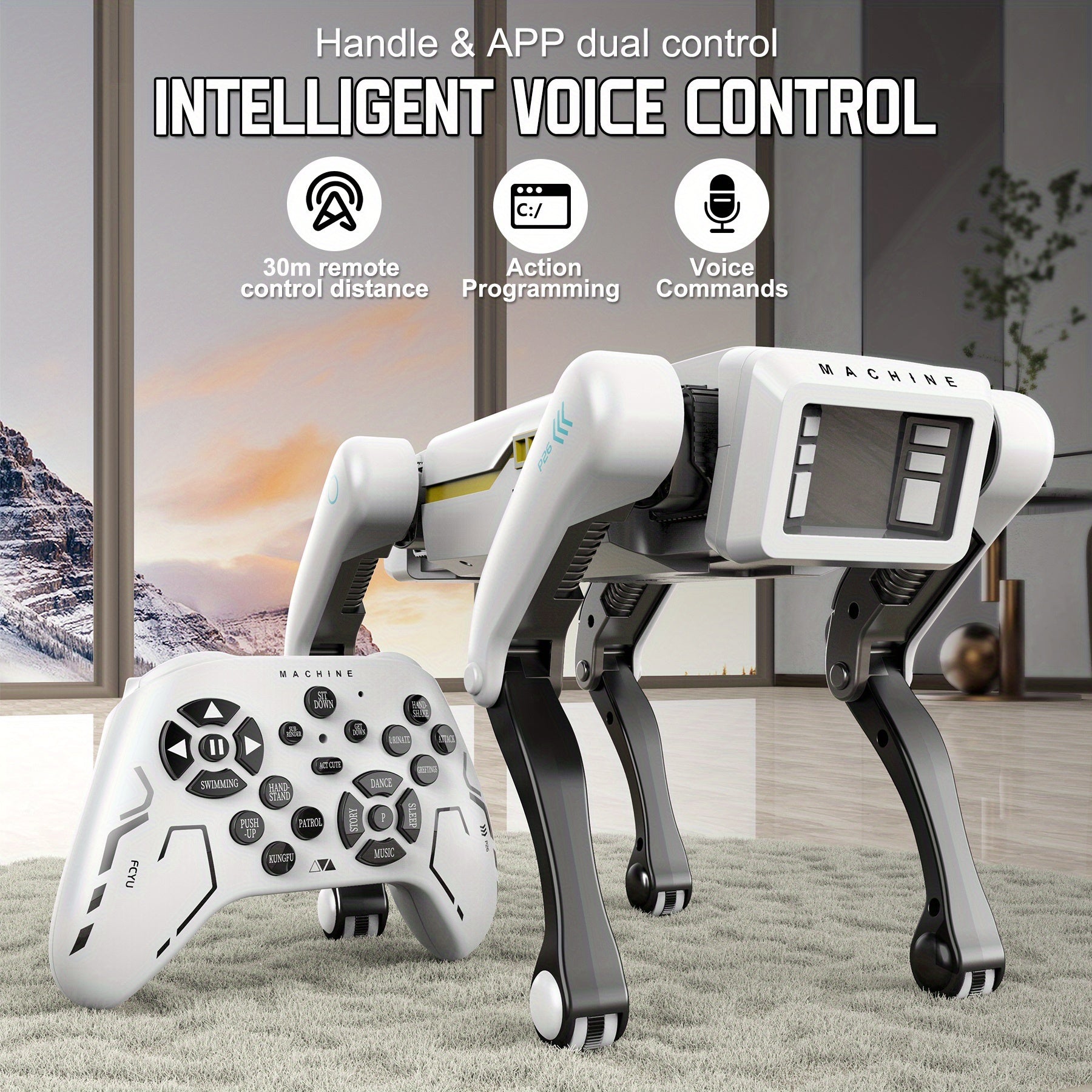[Special Offer] [Flash ]Intelligent Robot Dog, 2.4GHz Remote Control Toy Dog, With A Maximum Remote Control Distance Of 99Ft, AI Voice Control Can Be Connected, Programming Actions To Mobile Apps, Can Dance, Telling Stories, Perform A Dance