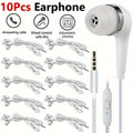 10Pcs Universal 3.5mm Earphones For Samsung S10 S8 S9 Built-in Microphone In-Ear Wired 3.5mm Headsets For Huawei Xiaomi Phone