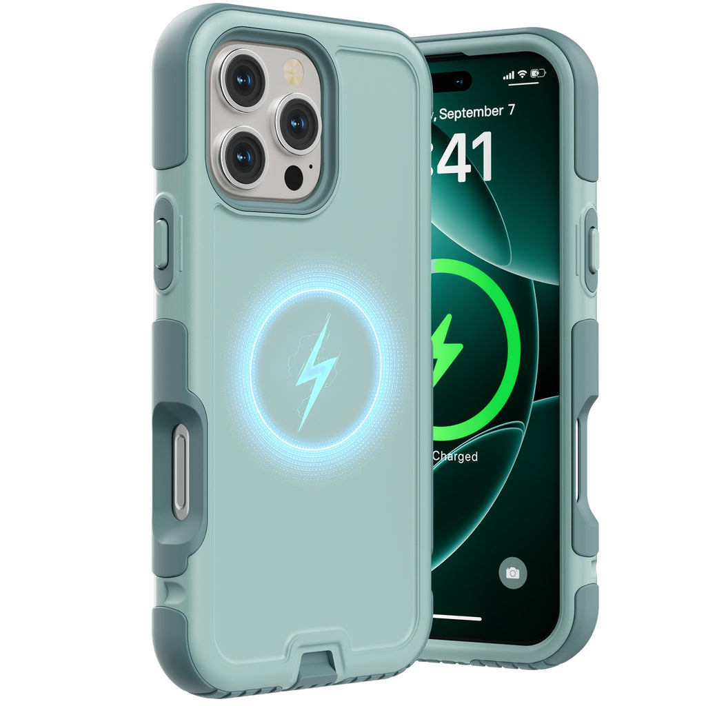 For iPhone 14/15/16/17Series Case, Rugged Warrior-Style 3-Layer Shockproof Cover with Soft Lining, Built-In Dust Plug, and Full-Body Armor Protection