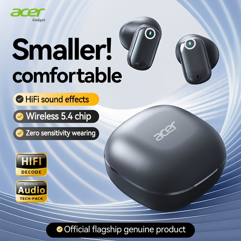 Acer OHR501 Wireless Audio Earbuds Feature a Semi-In-Ear Design with Noise Cancellation, Delivering High-Fidelity Sound Quality. These Music Earphones Are Ideal for Commuting And Fitness, Equipped with Touch Controls And Voice Call Noise Reduction