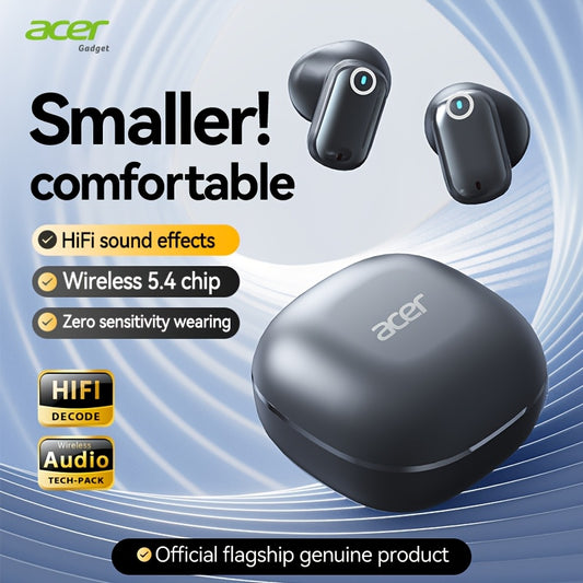 Acer OHR501 Wireless Audio Earbuds Feature a Semi-In-Ear Design with Noise Cancellation, Delivering High-Fidelity Sound Quality. These Music Earphones Are Ideal for Commuting And Fitness, Equipped with Touch Controls And Voice Call Noise Reduction