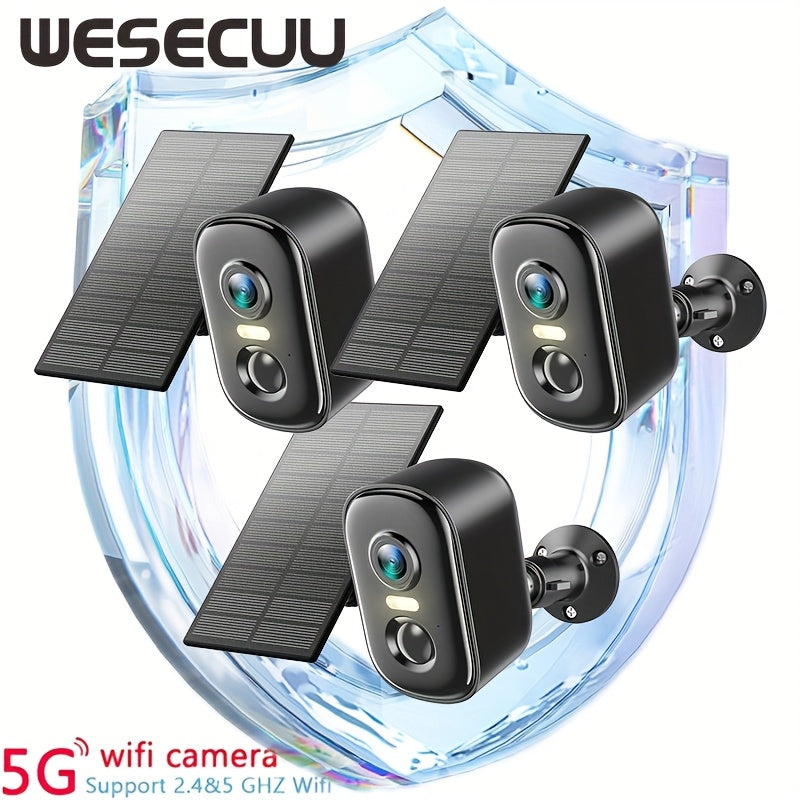 Wesecuu Solar Camera Offers Wireless Security Solutions for Both Indoor And Outdoor Use, Ideal for Home Surveillance. It Is Compatible with 5G And 2.4Ghz Wifi, And Can Be Monitored Via a Smartphone App. This Camera Is Suitable for Pets