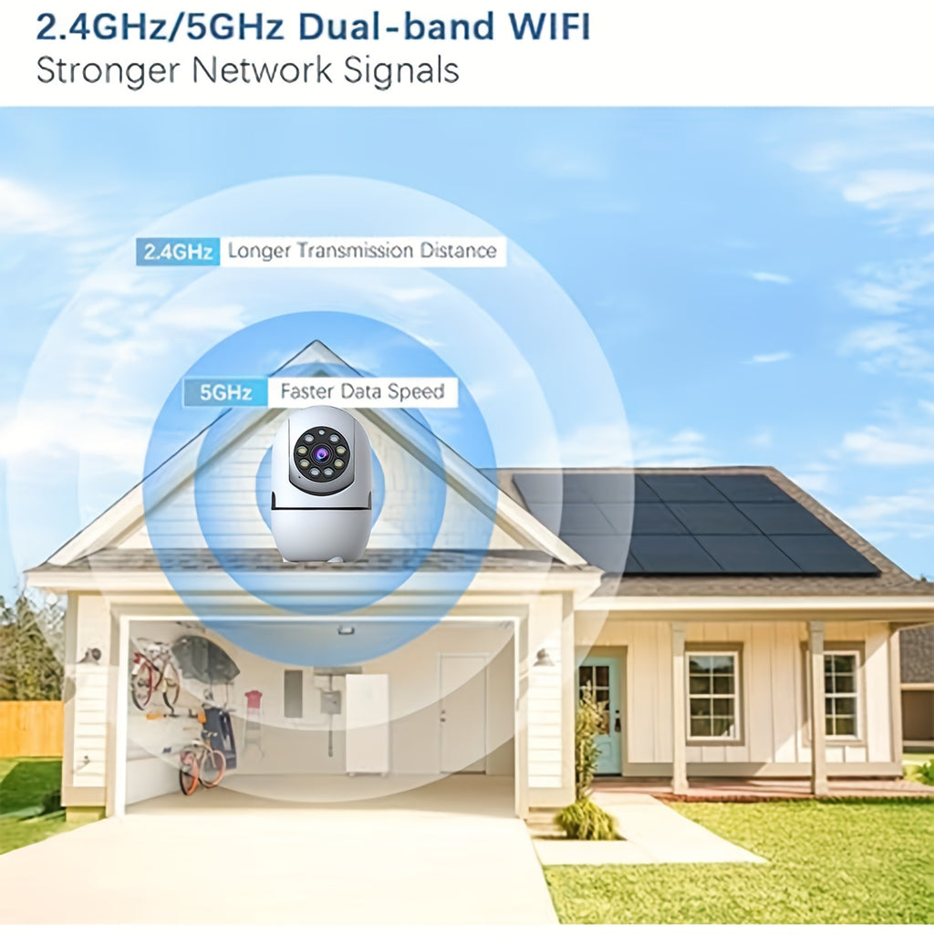 4pcs Wireless Security Camera Indoor with 355° Pan & Tilt, Night Vision, Motion Detection, 2-Way Talk, Baby/Pet Monitor, 2.4/5G WiFi, Support Cloud & Max. 256G SD Stroage, Alexa Compatible