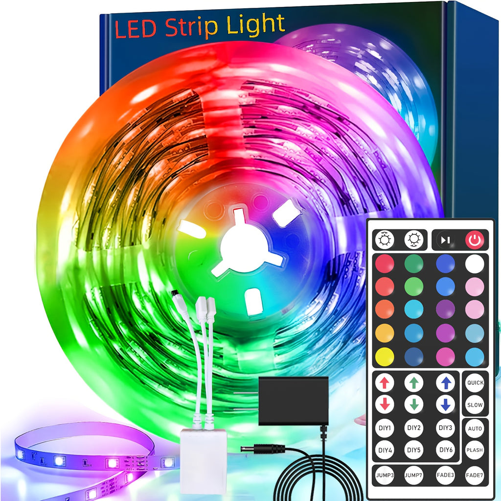 Smart RGB Strip Light, LED Bedroom Lighting, Remote Control, Stepless Dimming, Flashing, Jumping And DLY, for Indoor TV Backlight, Living Room, Stairs, Halloween, Christmas Party And Wedding Decor