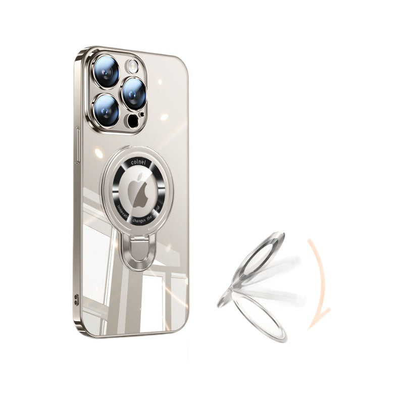 [2pcs Phone Case Set] Phone Case: 2pcs Set [1 Phone Case + 1 U-Bracket] Compatible With iPhone 17 Pro Max/16/15/14/13/12. Features A Magnetic U-Shaped Stand, Drop Protection, Streamlined Design, And A High-End Look, Perfect For Tech Enthusiasts