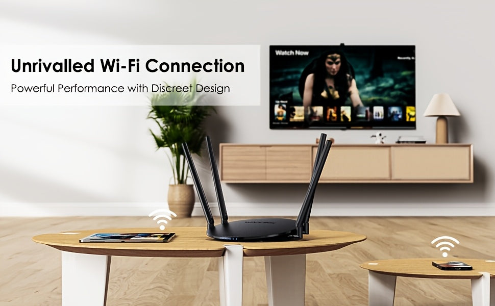 WAVLINK Wireless Router 1200Mbps, Dual Band 5Ghz 2.4Ghz Wifi 5 Router with 1000Mbps WAN/LAN, Long Range Coverage for Home And Office, Supports Router/Access Point/Repeater Mode