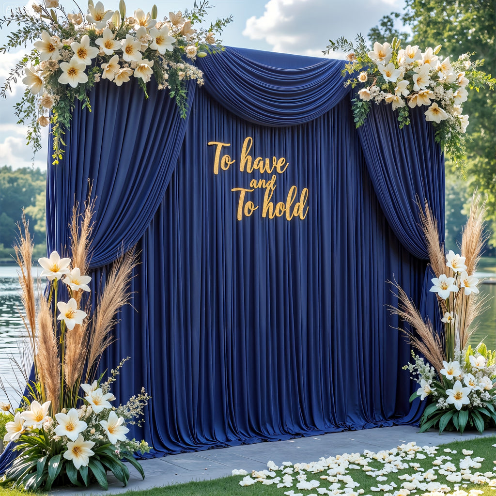 2pcs Of 10ft*10ft Elegant Polyester Spandex Photography Background Cloth, Banquet Decoration Curtains with Pole Bags, Soft And Smooth, Wear-resistant And Wrinkle-resistant, Suitable for Weddings, Birthdays, Banquets, Balls And Other Activities.