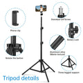 Perfect for Photography Studios, Video Shoots, And Lighting Setups, This Adjustable, Portable Floor Stand Supports Cameras And Lights. Features A Foldable Design with A Sturdy Base And Collapsible Legs for Easy Transport.