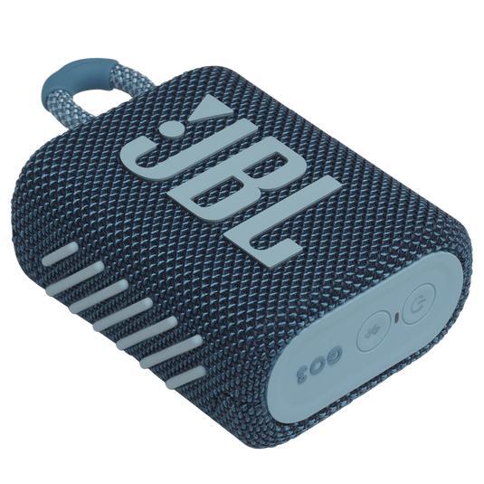 JBL Go 3 Portable Mini Bluetooth Speaker – Big Audio & Punchy Bass in a Pocket-Size Design, IP67 Waterproof & Dustproof for Shower/Beach/Pool, Up to 5 Hours Playtime per Charge, Rugged Fabric & Durable Housing, Integrated Carry Loop, USB-C Fast Recharge,