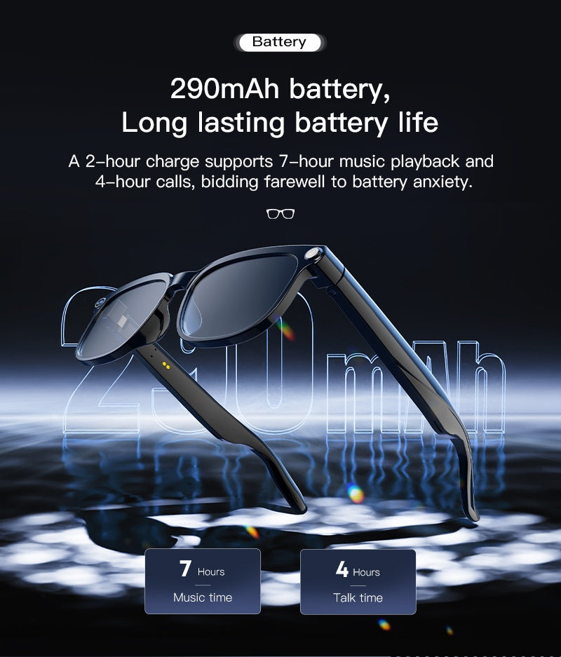 AI Video Glasses with Real-Time Translation (163 Languages) & 4K Recording - FPV Camera, 8MP Wide-Angle, 4GB Storage, Wireless, ic - Smart Glasses for translation Device, Action Camera for &, Travel/Driving