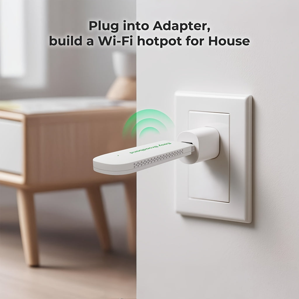 EIOTCLUB 4G LTE USB Wifi 6 Dongle, Portable Mobile Hotspot with Pre-Installed SIM And Prepaid Data, Supports Up to 10 Devices, Plug And Play, US Solely