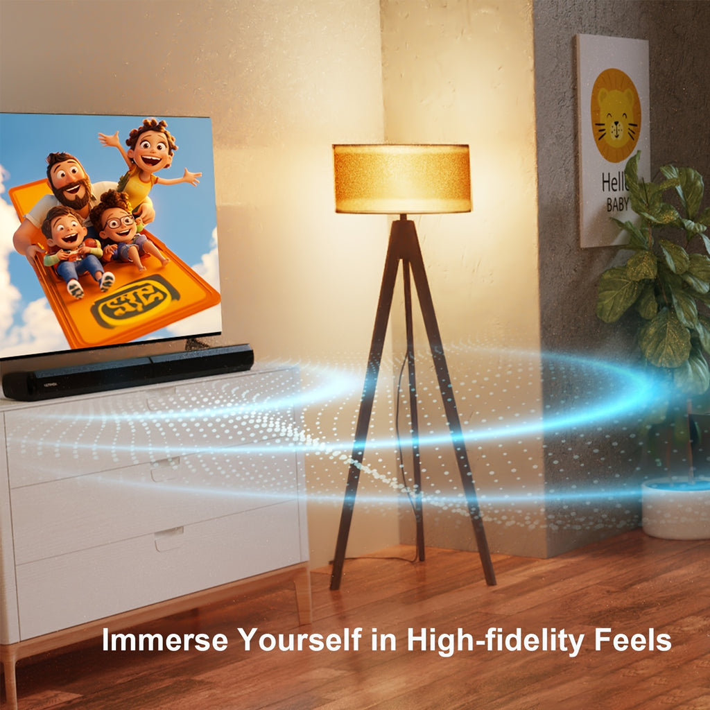 ULTIMEA 2.2ch Sound Bar for Smart TV, Peak Power 100W, 2-in-1 Detachable Soundbar for TV, Bass Adjustable, Bluetooth 5.3, 3 EQ Modes, Optical/Aux/Wall Mount