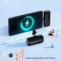 Portable Charger for Iphone with 2-In-1 Connector, 5000Mah Small Power Bank, Smart LCD Battery Digital Display, 5V-2A Charging for Iphone 17/16/15/14/13/12/11