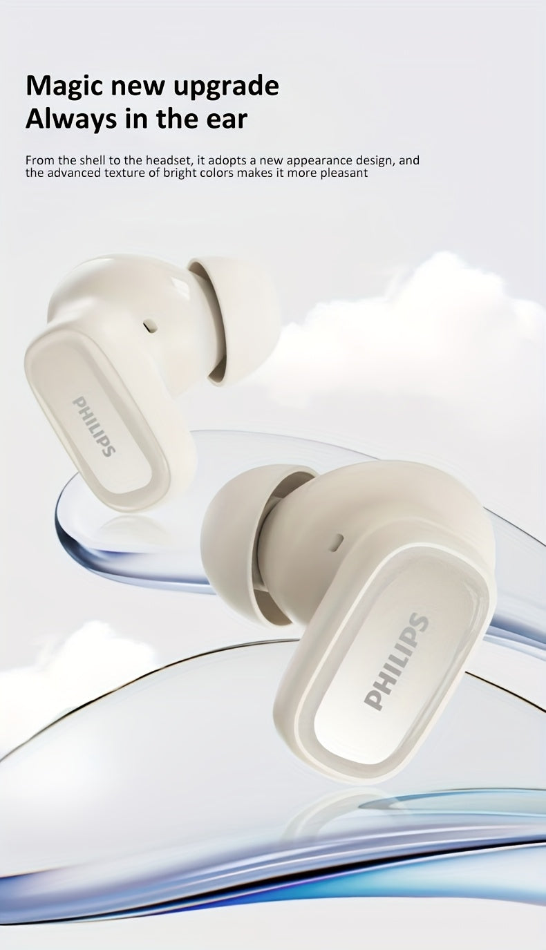 Philips TAT2569 Wireless Headphones with Touch Control & Charging - Noise Cancelling, Fast Charging, 5H Playtime, Battery, USB-C Charging, Compatible with for IOS & for Android