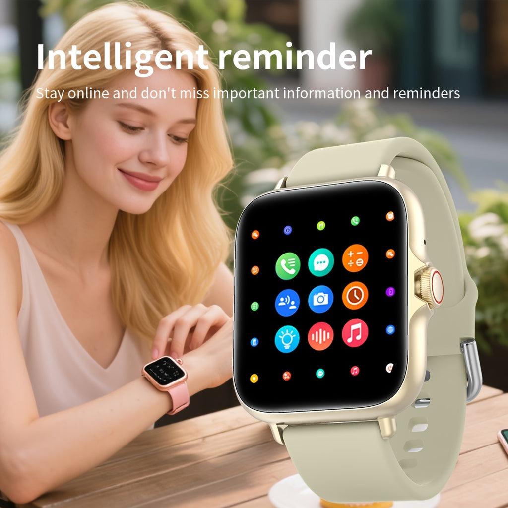 2026 Newly Upgraded Large-Screen Full-Touch Smartwatch | Message Alerts, Wireless Call Reception, Activity Tracker, Health Monitoring, Compatible with iPhone/Android, The Perfect Gift for Birthdays And Holidays