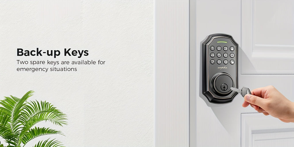 Arpha Special Offer! Smart Lock - 100-digit Privacy Passcode Combination, Keyless Entry, Automatic Locking/unlocking, Easy Installation, Available in Black and Silvery, Low Battery Alarm, Safe and Reliable, Protects Privacy, Smart One-key Locking