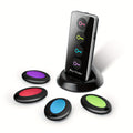 Wireless Key Finder With LED Light (131ft Range) - Easy-to-Use For Seniors - Locate Keys, Phones, Wallets, And TV Remotes - 4 Receivers, No App Required - Includes Batteries.