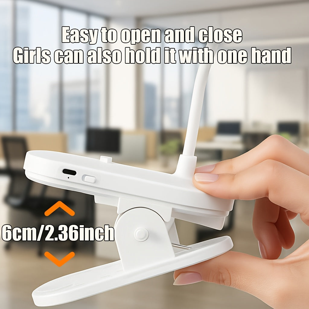 Flexible Gooseneck Desk Lamp with 3 Lighting Modes and 3 Brightness Levels. The Lamp Head Can Be Rotated 360°. LED Study Desk Lamp Is Dimmable. Office, Study and Reading Desk Lamp.