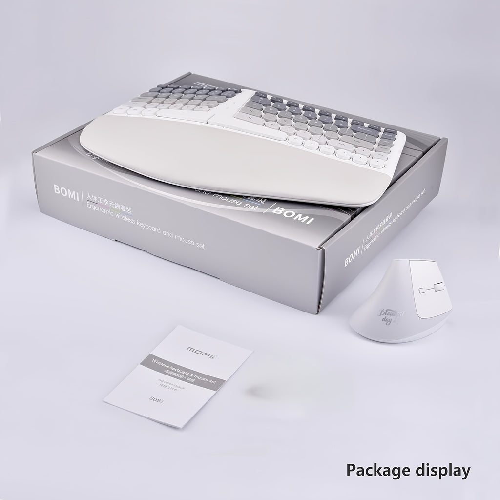 The New Keyboard And Mouse Set from KLZO Boasts an Ergonomic Design, Offers Support for The Wrists, Promotes Hand Health, Helps Prevent Tenosynovitis, Features Wireless Wireless Connectivity