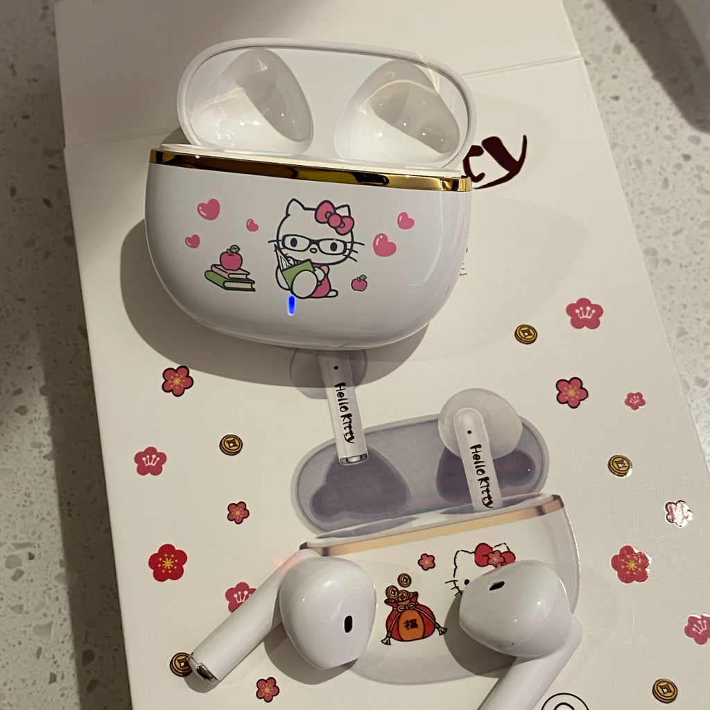 Sanrio Hellokitty for kuromi for cinnamoroll Wireless Wireless Earphones 3 Different Styles Available Cute Design Power Display Gaming Earplugs Unique Style Easy To Carry Smart Call Daily Exercise Go Out To Study Holiday Gifts Or Attractive Birthday Gifts
