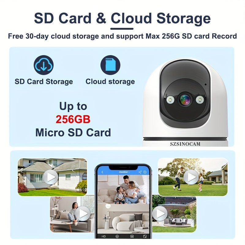 2.4G&5GHz Wireless WiFi, 4K Outdoor with Dual Lenses Security Camera, Rain-proofRotating, Night Vision, Dynamic Detection, Two-Way Call, Wifi Connectivity - Imagery & Christmas Halloween Decorations, Thanksgiving Day Gift, Cameras for Home Security.