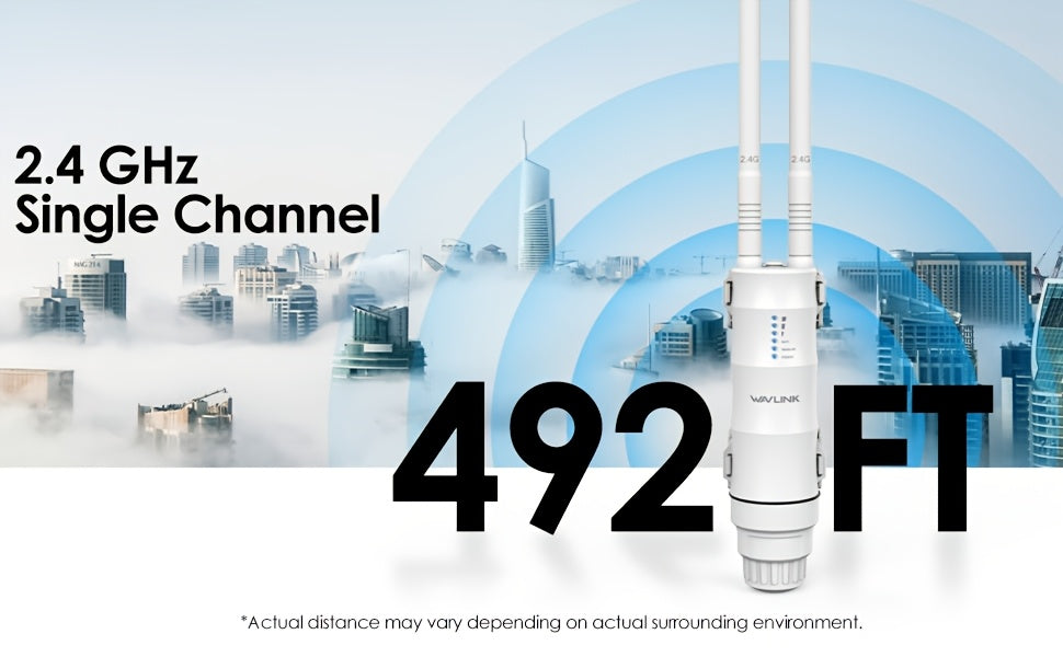 WAVLINK N300 Wireless Access Point With PoE Powered, WAN/LAN Port, Wi - Fi Extender Long Range With AP/Router/Repeater Modes, 2x7 DBi Directional Antennas